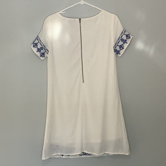Lulu’s | Tale to Tell Embroidered Blue Shift Dress - Picture 7 of 10